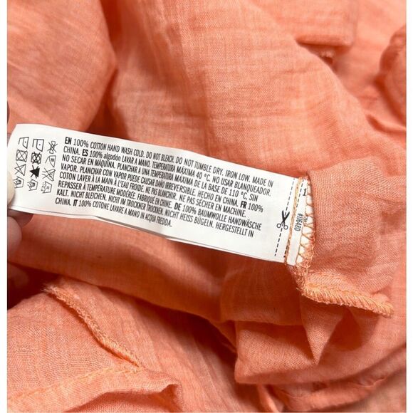 English Factory Women’s Tangerine Sleeveless Tiered Maxi Dress Size Medium NEW - Picture 9 of 9